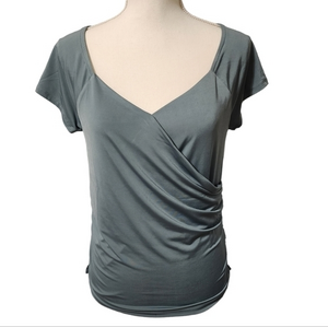 Maurices wrap sage‎ green blouse